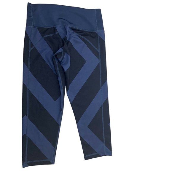 Adidas Climate Capri Leggings Purple And Black Striped Accent Womens Size Small - Picture 8 of 12